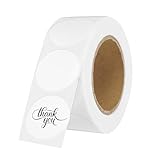 Spécifications : Couleur : Blanc ; Matériau : Papier étiquette thermique triple épaisseur ; Diamètre des étiquettes : 25 mm / 0,98 pouce ; Contenu de l’emballage : 500 étiquettes thermiques rondes