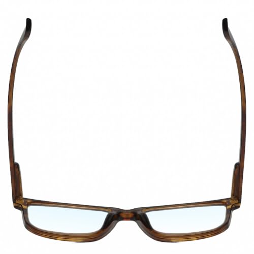 Image of Calabria R861 Rectangular Blue Light Blocking Reading Glasses Men Women Trendy Eyeglass Work Gaming Computer Readers w /Case