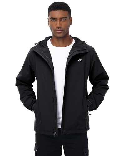 Image of YuKaiChen Mens Rain Jacket Waterproof Hooded Windbreaker Jacket Lightweight Outdoor Hiking Shell Coat