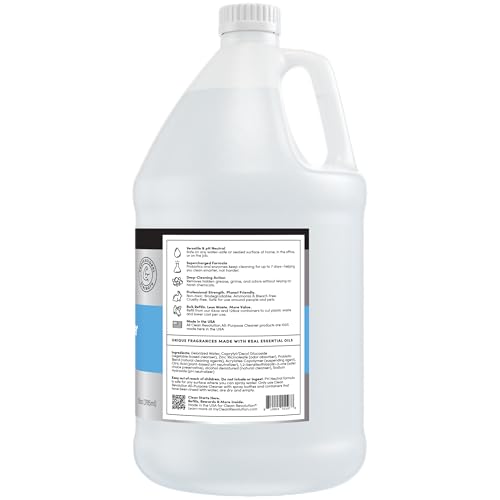 Image of Clean Revolution SuperCharged All Purpose Cleaner Refill with Smart Probiotic + Enzyme Complex, Multi-Surface Kitchen Bathroom & Floor Cleaner, Fragrance Free, 128 Fl Oz (Pack of 1)