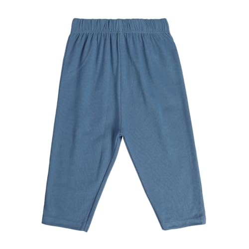 Image of miniklub Baby Full Length Knitted Cotton Bottom, Pack of 2 (Marshmallow /Blue Color)