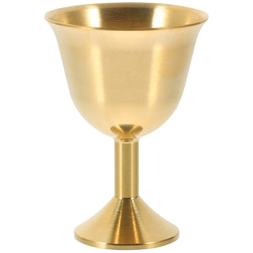 DECORNIJIA Copa de Cáliz de Cobre para Ofrecer Budismo Decorativa de Mesa Taza de Latón Tradicional Regalo para Devotos con Acabado Elegante y Textura Suave