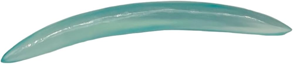 Natural Aqua Chalcedony Tribal Septum Curved Spike Tusk | Handmade Gemstone Septum Jewelry | Boho Nose Ring | Ethnic Piercing Accessory | Unisex Body Jewelry