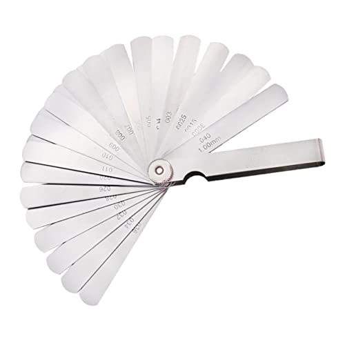 Ciieeo 32pc Feeler Gauge Set Metric Imperial Scales Gap Thickness Gauge Precision Measuring Tool for Mechanics Engineers Designers