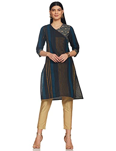 Image of Max Women Cotton Printed Straight Regular Kurta