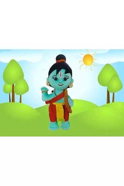 Image of Ram Lalla Soft Toy - Washable Plush Doll for Kids | Soft Fabric Toy for Boys & Girls | Ideal for Home Decor, Devotional Use & Gifting