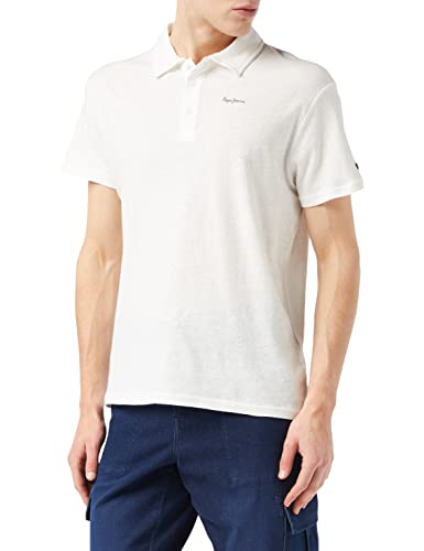 Pepe Jeans Faren Polo Shirt, Blanc (White), XL Homme