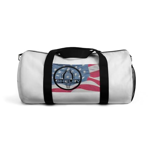 Sleek Shelby Cobra Distressed Flag Duffel Bag - Stylish Gym Bag, Travel, Sports, Gift for Car Enthusiasts, Weekend Getaway
