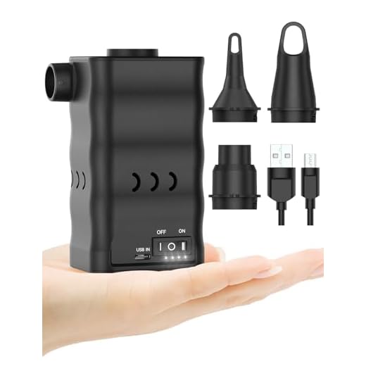 Dr.meter Air Mattress Pump, Rechargeable 6000mAh Portable Air Pump, Quick-Fill Electric Air Inflator Deflator for Outdoor Camping Inflatable Bed Pool Boat Float Raft Swimming Rings Vacuum Bag