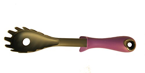 70707 Uniware Professional Non-stick Kitchen Gadgets with Weighted Handle and Integrated Tool Rests (Spaghetti Fork, Plum)