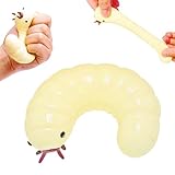 1Pcs Stretchy Caterpillar Squishy Sensory Caterpillar Fidget Toy Squeeze Toys for Kids Fidget Slug Toy Stress Ball Stress Relief Party Favors Classroom Prizes
