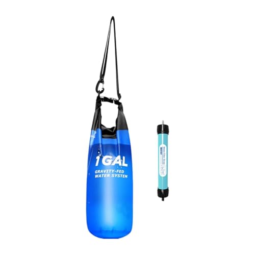 Baoblaze Bolsa de hidratação com bolsa de água, de filtragem de material TPU multiuso, de filtro de água para camping, esportes, caminhadas ao, 1 Galão
