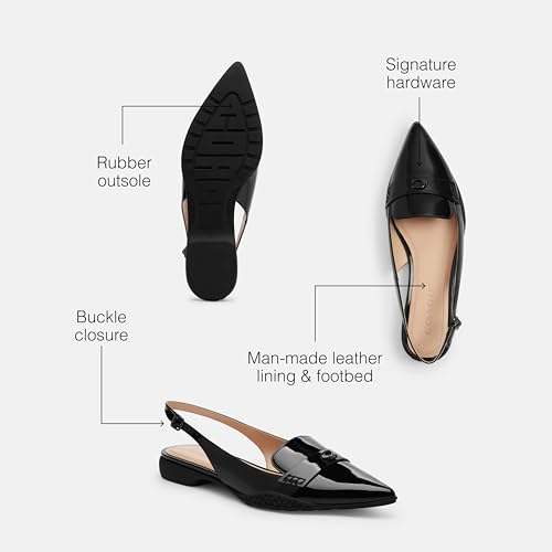 COACH Women's Carrie Skimmer Pump, Black, 103