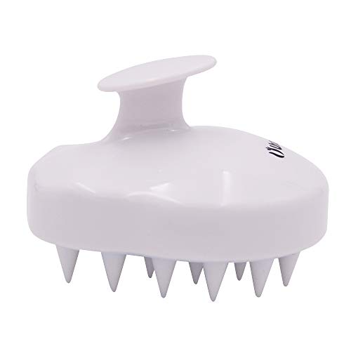 Siliscrub Silicone Shampoo Brush Hair Scalp Massager Brush,Scalp Massage Slimming Soft Brush Head Body Massage (White)