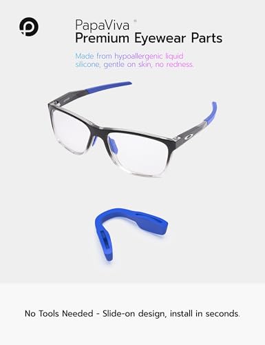 Image of 2 Pieces Replacement Nose Pads for Oakley Activate OX8173 / Activate Asian Fit OX8169F - Blue + Black Euro Fit