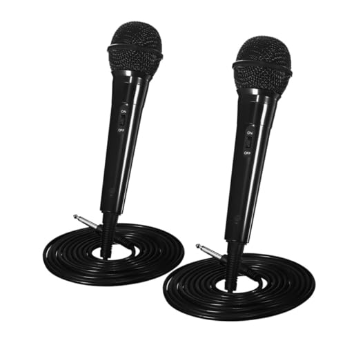 ULDIGI 2pcs Wired Dynamic Microphone for Karaoke and Live Streaming Durable Handheld Vocal Mic with Connector for Home Use Phone and Amplifier Compatibility