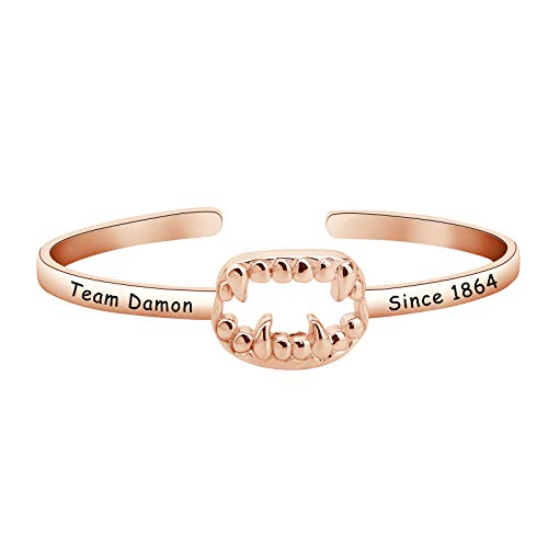 Image of CENWA Team Salvatore /Damon /Stefan Since 1864 Teeth Bracelet Vampire Fandom Gift