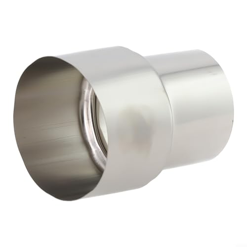 Reductor de conector de tubo de combustión de acero inoxidable para tubo de chimenea y estufa, ajuste universal (Ø90 mm/Ø60 mm)