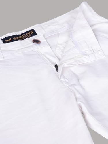 Image of Majestic Man Premium Cotton Slub Slim Fit Comfortable Solid Stylish Trousers