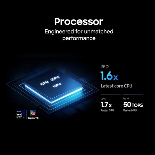 Image of Samsung Galaxy Book6 Pro (Gray, 32GB RAM, 1TB SSD) | Intel Core Ultra 7 (Series 3) | 14 inch WQXGA+ Dynamic AMOLED 2X | 30Hrs Battery Life | 120 Hz Refresh Rate | Dolby Atmos Stereo Speakers | AI PC