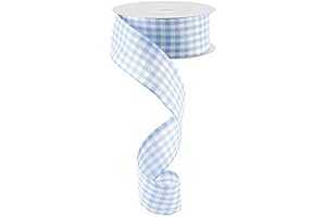 Gingham Check Wired Edge Ribbon for Crafting & Decor - 1.5"