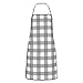 MSINCUDJ Delantales de Cocina, Delantal de Cocina con diseño de Cuadros de Cuadros Vichy básico Gris con Bolsillos, Delantal de Chef Impermeable, Babero Ajustable para Unisex