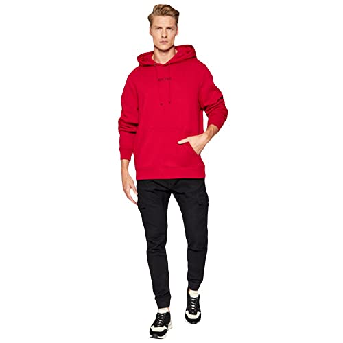 GUESS felpa uomo con cappuccio orlo e polsini