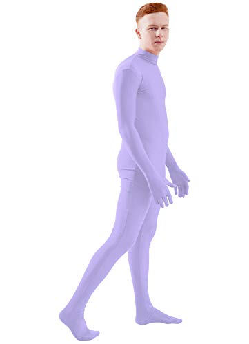 Image of Ensnovo Mens Mock Neck Full Body Unitard Spandex Zentai Suits Costumes