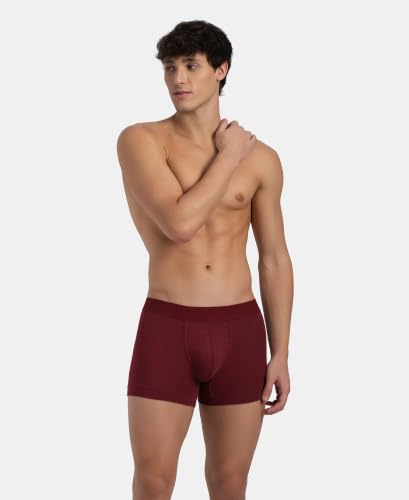 Image of Jockey LM06 Men Bamboo Cotton Elastane Stretch Breathable Mesh Trunk with StayDry Treatment