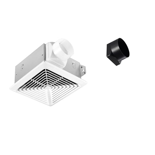VENTECHLATION Bathroom Exhaust Fan 50 CFM,1.2 Sone, 3&4-Inch Duct Included, No Attic Access Needed, Energy Star, Easy to Install,Ceiling or Wall Mounted, Classic White Grille