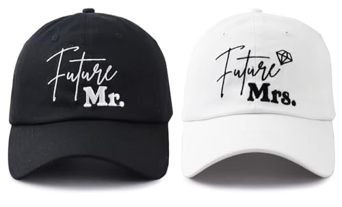 Engagement Gifts for Couples Newlyweds Future Mr and Mrs Hats Bride Groom Baseball Cap Honeymoon Birthday Wedding Gifts for Men Women Hubby Wifey