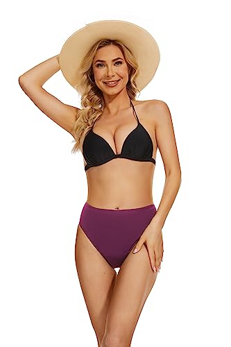 Leovqn Period Swimwear Leakproof Menstrual Bikini Waterproof Bottom UPF 50+ Swim Brief Light Flow - Teens Girls Women