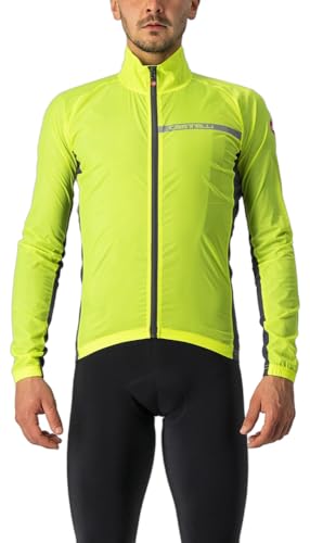 Image of CASTELLI Men's Squadra Stretch Jacket, Windproof Zip Up Shell for Road Cycling