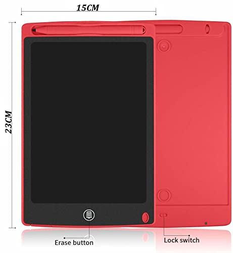 Image of SYGA LCD Writing Pad, 8.5 inch Kids Doodle & Scribble Boards Erasable Writing Tablet for Kids, Red