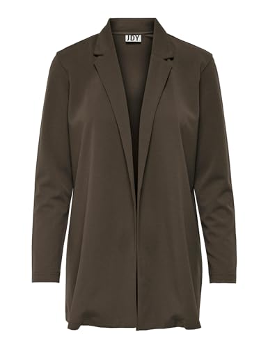 JdY Eleganter Blazer Langarm Basic Cardigan Business Jacke Mantel ohne Verschluss JDYGEGGO, Farben:Braun-2, Größe:XXS
