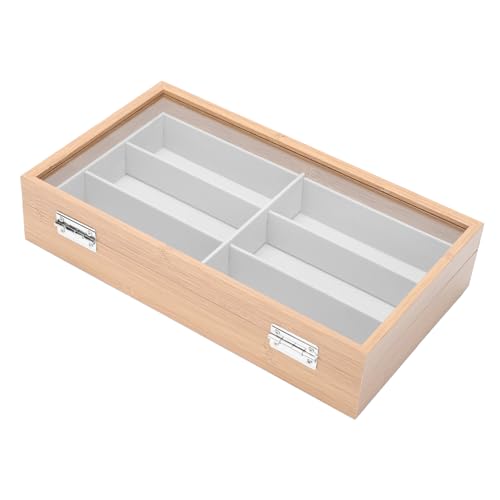 Cabilock Sunglasses Storage Organizer 6 Position Wooden Case for Sunglass Storage Display
