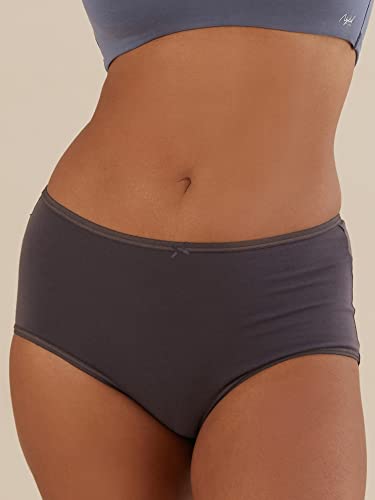 Image of NYKD NYP036 Cotton High Rise Full Coverage Full Brief for Women Pack of 3 Ultrasoft Exposed Waistband