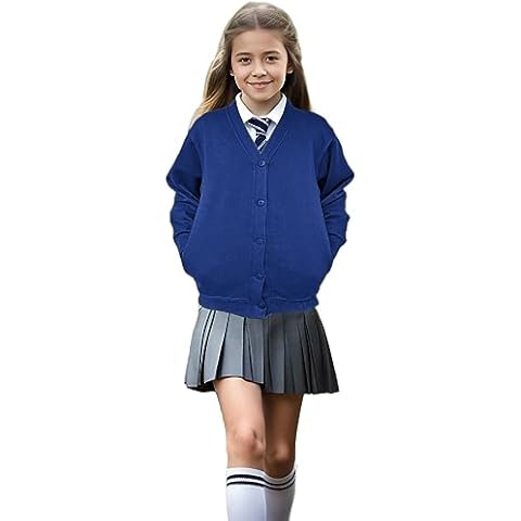 INSAFIANS Girls Long Sleeve School Cardigan Cover