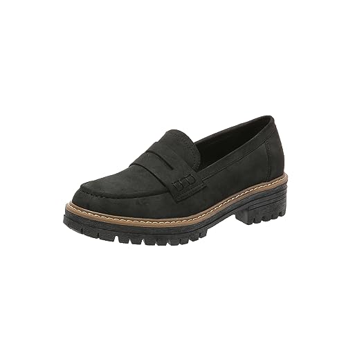 Image of Womens Loafers Slip On Casual Chunky Platform Heel Loafers Classic Penny Dressy Comfy Business Work Shoes Green Beige Black Red US5-11