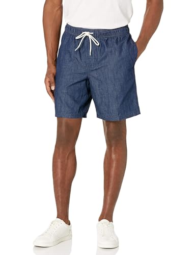 Image of Amazon Essentials Men's 8 inch Inseam Relaxed-Fit Cotton Drawstring Pull-On Walk Shorts, Summer-Weight