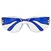SAFE HANDLER BISON LIFE Clear Lens Color Temple Safety Glasses | One Size, Adult, Youth, Clear Protective Polycarbonate Lens Color Temple, BLUE, 12 PAIRS