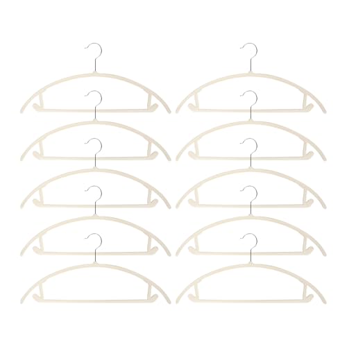 Miyanvuo Perchas para Ropa | 10 Unidades Perchas de Terciopelo Extra Resistente con Rotación 360 Grados | Ganchos para Colgar en Puerta de Armario para Traje Abrigo Pantalón Suéter Camisa |