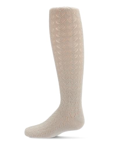 MeMoi Girls' Shimmer Pointelle Cotton Tights2