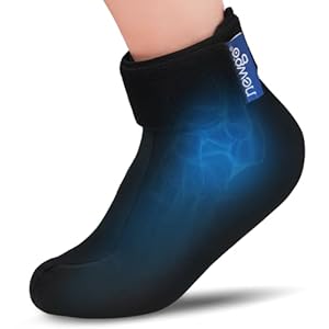NEWGO Foot Ice Pack Sock for Feet, Cold Therapy Compression Gel Sock for Achilles Tendon Injuries, Plantar Fasciitis, Sore Feet, Foot & Heel