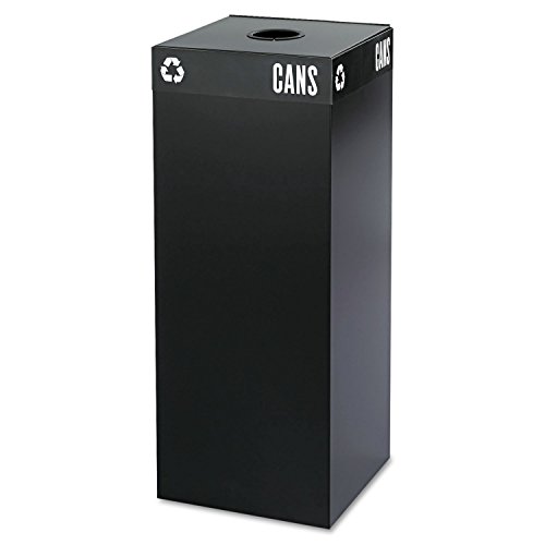 Image of Safco 2983BL Public Square Recycling Receptacle Base, 37-Gallon (Top Sold Separately), Black