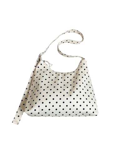 Bolso tote femenino con lunares y correa ajustable miniatura 2