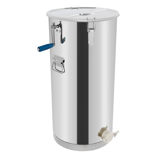 Stainless Steel Manual Honey Extractor 2 Frame Double Bearing Honey Spinner Beekeeping Extraction Tool Honeycomb Extraction Centrifuge Equipment