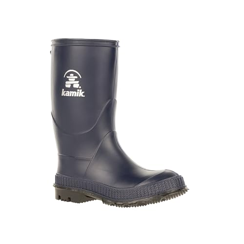 Kamik Kids Stomp Waterproof Rain Boots,Navy/Black,2