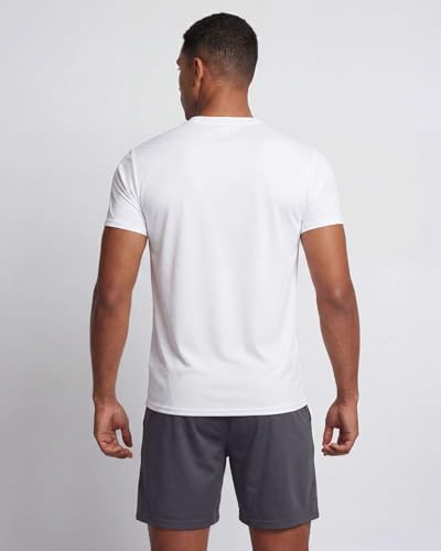 Image of Real Essentials 5 Pack: Men's Dry-Fit Moisture Wicking Active Athletic Performance Crew T-Shirt