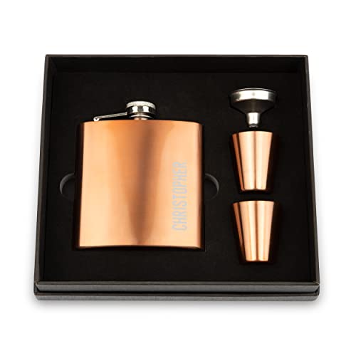 Weddingstar Engraved 6 oz Stainless Steel Hip Flask Gift Box